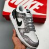 Nike Dunk Low Shimmer White Metallic Silver-Black For Sale