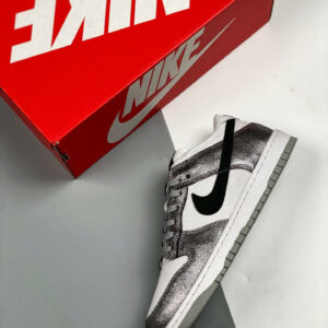 Nike Dunk Low Shimmer White Metallic Silver-Black For Sale