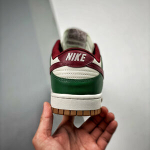 Nike Dunk Low Gorge Green White-Team Red-Gum Medium Brown For Sale