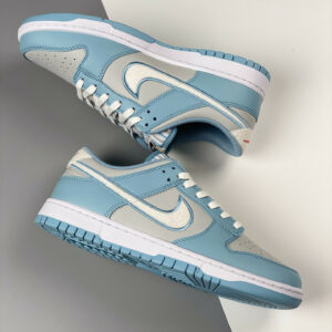 Nike Dunk Low Retro Fleece Swoosh Worn Blue FB1871-011 For Sale