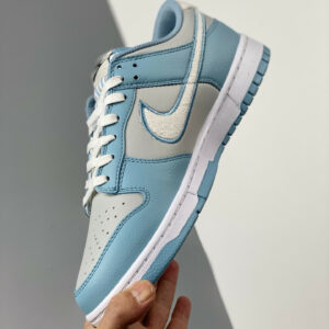 Nike Dunk Low Retro Fleece Swoosh Worn Blue FB1871-011 For Sale