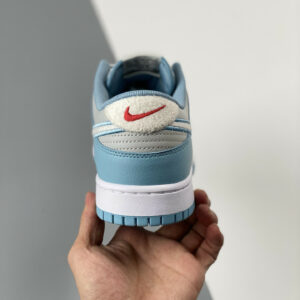 Nike Dunk Low Retro Fleece Swoosh Worn Blue FB1871-011 For Sale