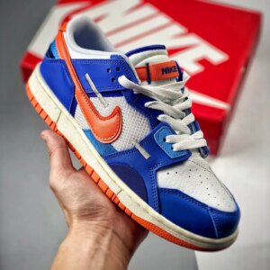 Nike Dunk Low Scrap Knicks White Blue-Orange DM0128-100 For Sale