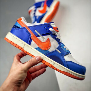 Nike Dunk Low Scrap Knicks White Blue-Orange DM0128-100 For Sale