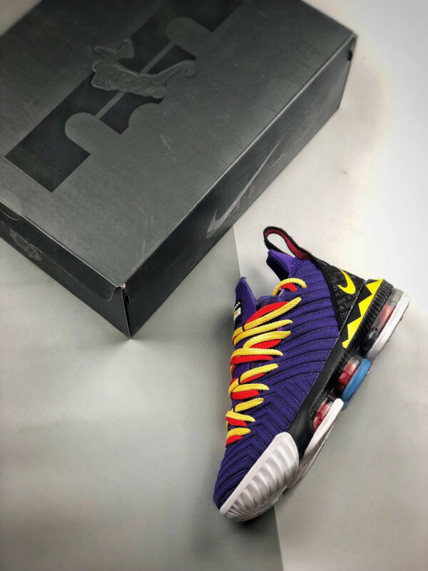 Nike LeBron 16 Martin Court Purple Tour Yellow CI1520-500 For Sale