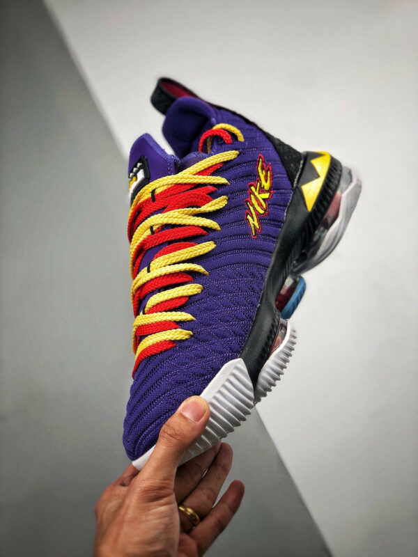 Nike LeBron 16 Martin Court Purple Tour Yellow CI1520-500 For Sale