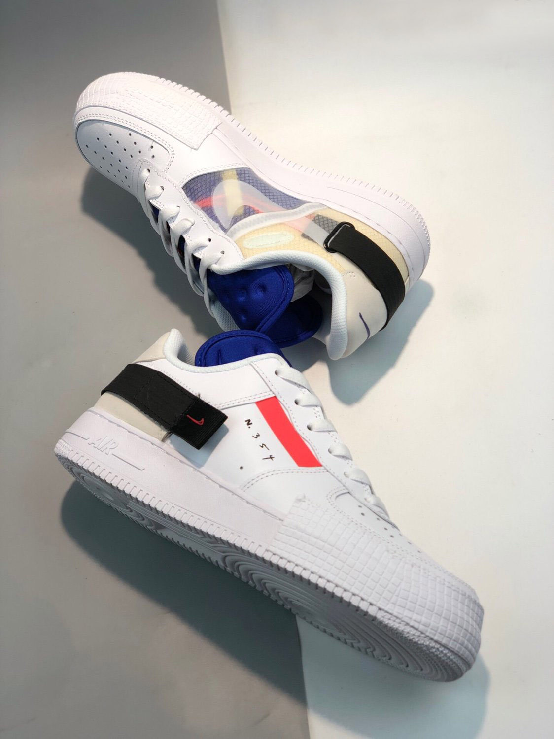 Nike N.354 Air Force 1 Type White Red Orbit-Black For Sale