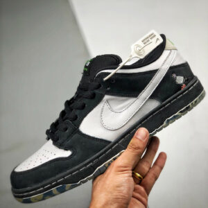 Nike SB Dunk Low Panda Pigeon Black Green Gusto-White For Sale