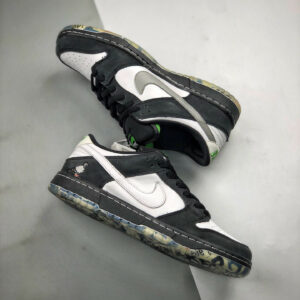 Nike SB Dunk Low Panda Pigeon Black Green Gusto-White For Sale