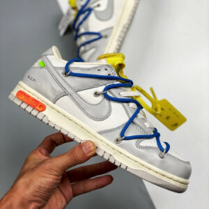 Off-White x Nike Dunk Low 10 of 50 Sail Grey Yellow For Sale