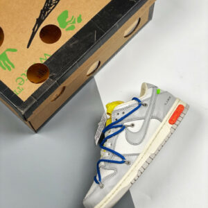 Off-White x Nike Dunk Low 10 of 50 Sail Grey Yellow For Sale