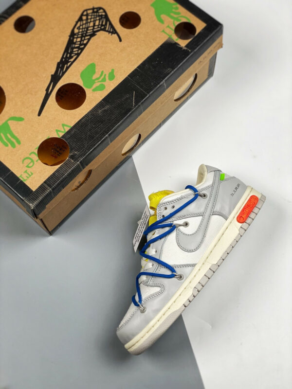 Off-White x Nike Dunk Low 10 of 50 Sail Grey Yellow For Sale