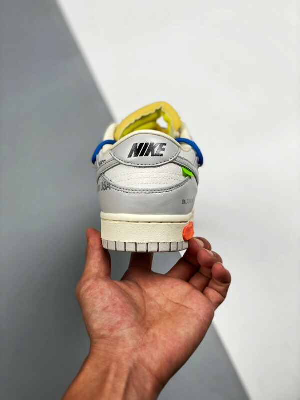 Off-White x Nike Dunk Low 10 of 50 Sail Grey Yellow For Sale