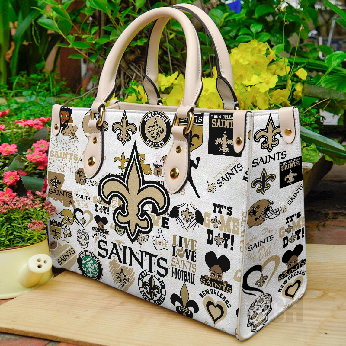 New Orleans Saints Women Leather Hand Bag