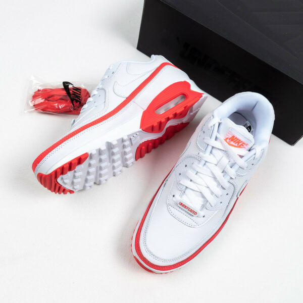 Undefeated x Nike Air Max 90 White Solar Red For Sale