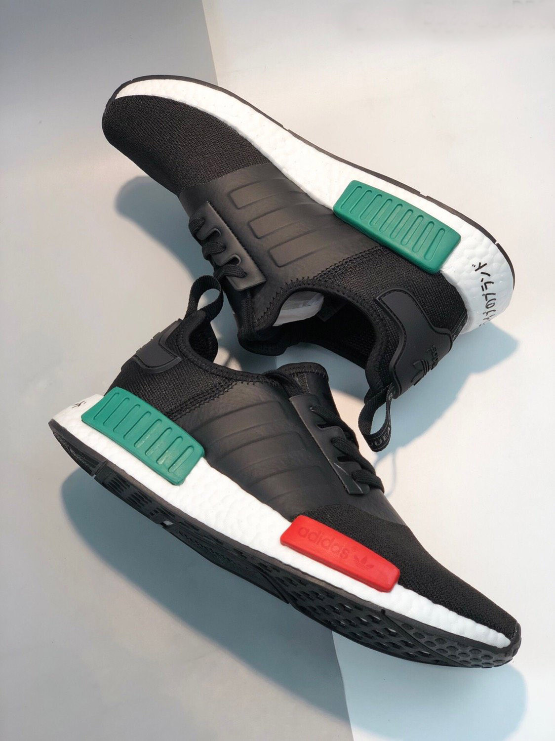 Adidas NMD R1 Core Black Glory Green-Lush Red For Sale