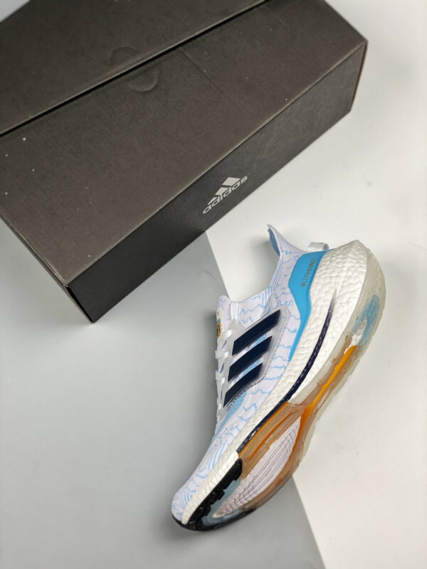 Adidas Ultra Boost 2021 White Night Indigo Clear Blue For Sale