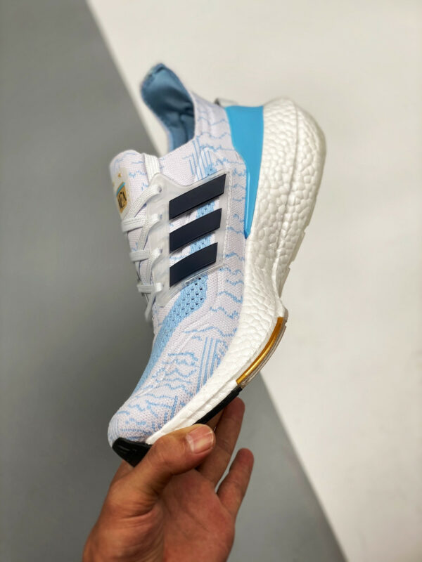 Adidas Ultra Boost 2021 White Night Indigo Clear Blue For Sale