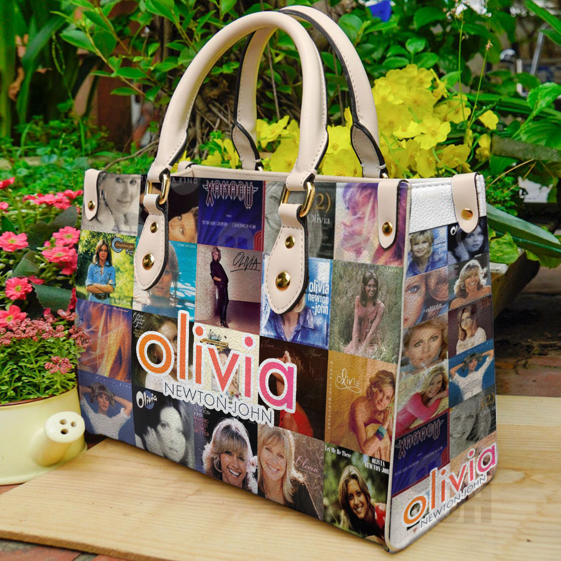 Olivia Newton-John Women Leather Hand Bag