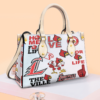 Louisville Cardinals 2g White Women Leather Hand Bag