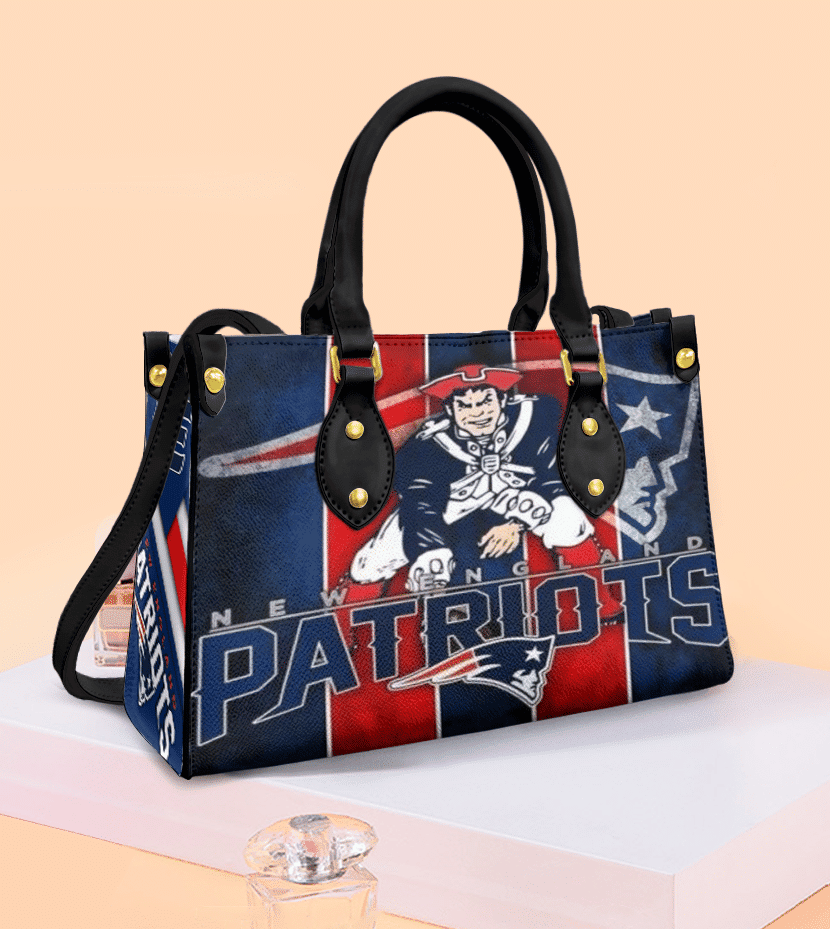 New England Patriots 1g White Women Leather Hand Bag