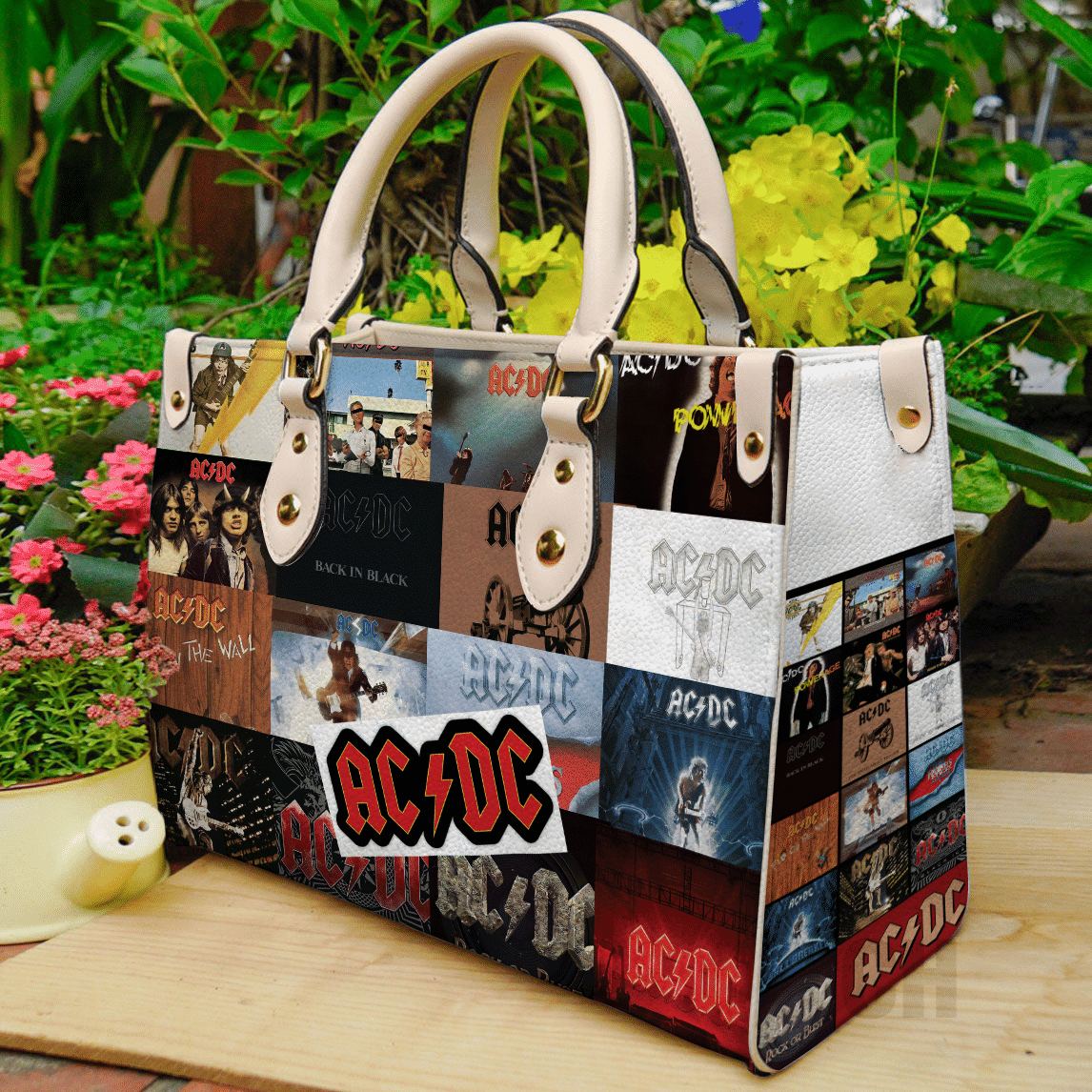 ACDC band Women Leather Hand Bag