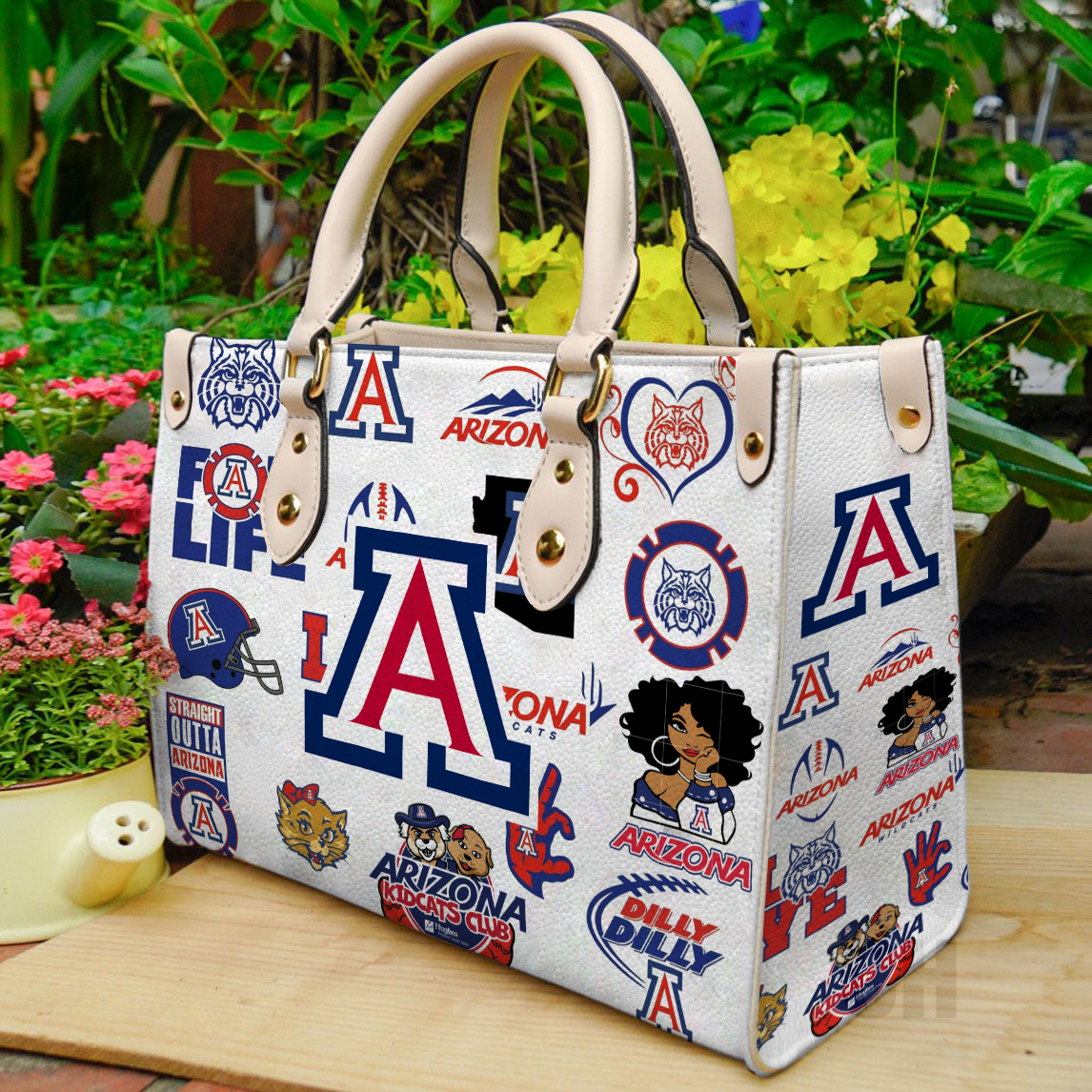 Arizona Wildcats Women Leather Hand Bag