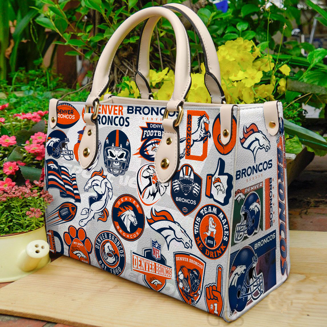 Denver Broncos 2 Women Leather Hand Bag