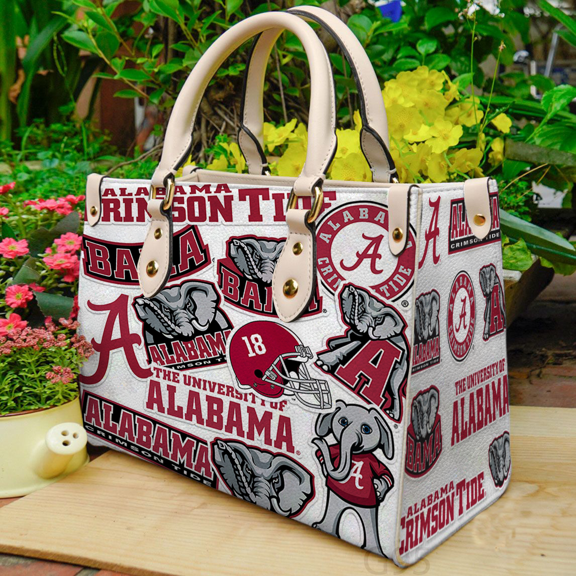 Alabama Crimson Tide Women Leather Hand Bag
