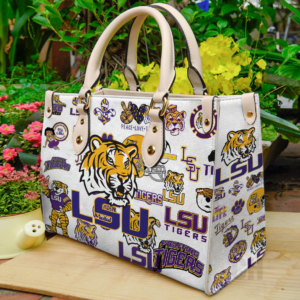 LSU Tigers Lover Women Leather Hand Bag