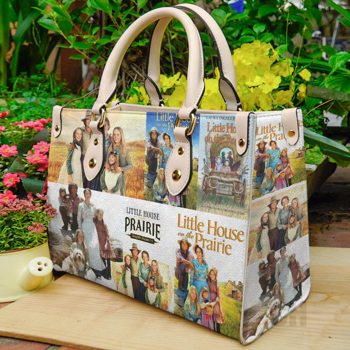 Little House on the Prairie Women Leather Hand Bag