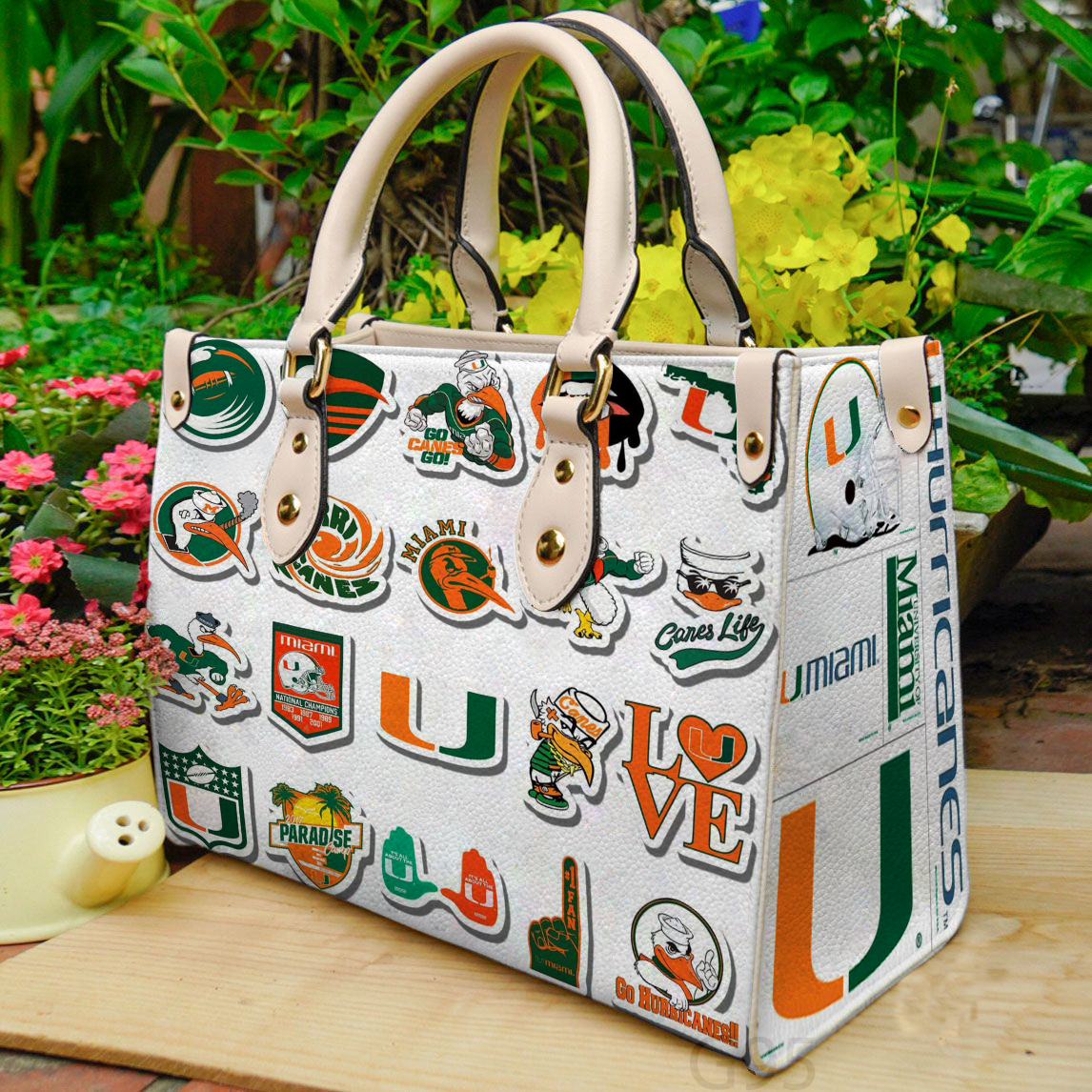 Miami Hurricanes Lover Women Leather Hand Bag