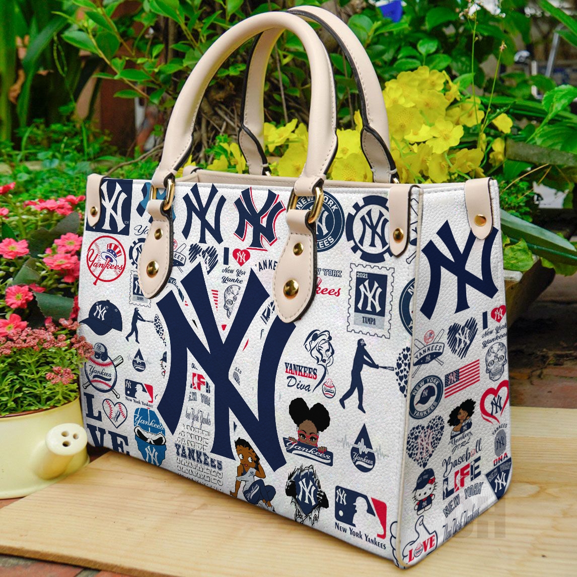 New York Yankees Women Leather Hand Bag