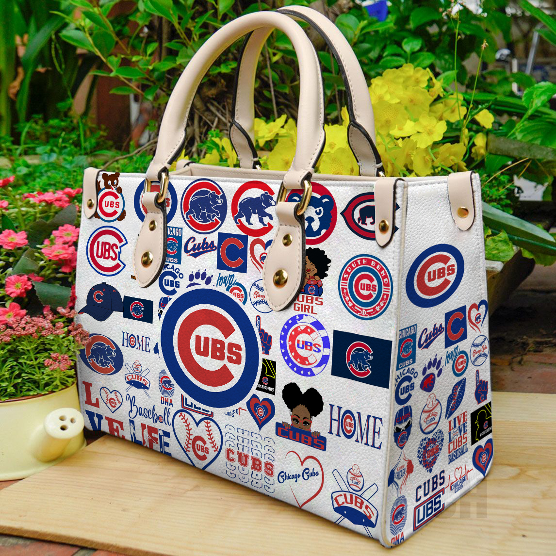 Chicago Cubs Women Leather Hand Bag