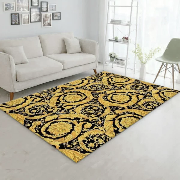 Versace Rectangle Rug Area Carpet Home Decor Luxury Fashion Brand Door Mat