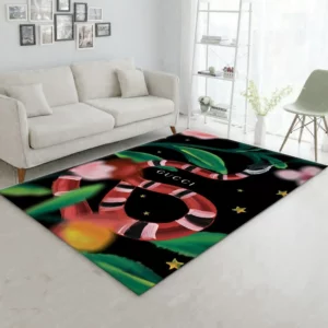 Gucci snake Rectangle Rug Door Mat Area Carpet Luxury Fashion Brand Home Decor