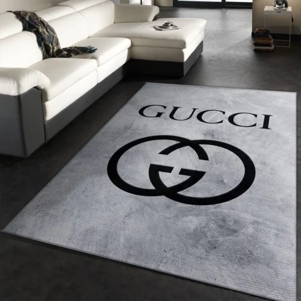 Gucci grey Rectangle Rug Fashion Brand Home Decor Door Mat Luxury Area Carpet