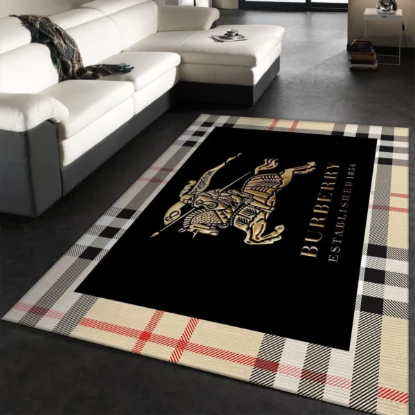 Burberry Rectangle Rug Door Mat Home Decor Area Carpet Fashion Brand Luxury