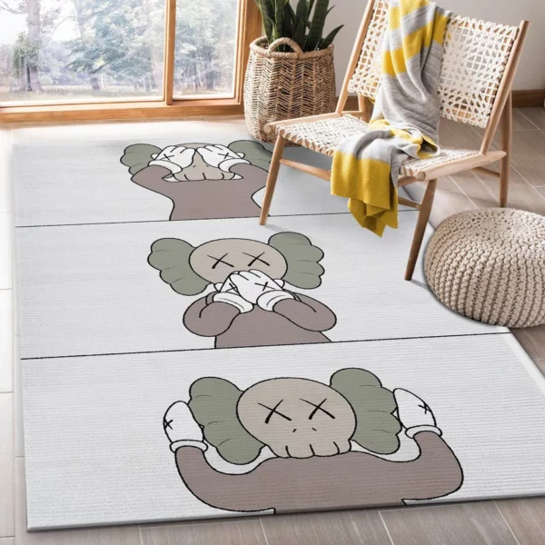 Kaws Rectangle Rug Area Carpet Home Decor Luxury Door Mat Fashion Brand