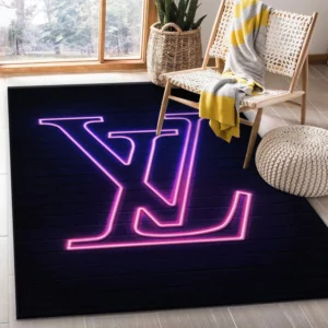 Louis vuitton neon Rectangle Rug Fashion Brand Luxury Home Decor Door Mat Area Carpet