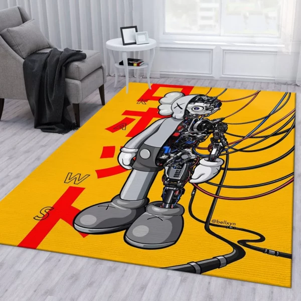 Kaws Rectangle Rug Door Mat Home Decor Area Carpet Fashion Brand Luxury