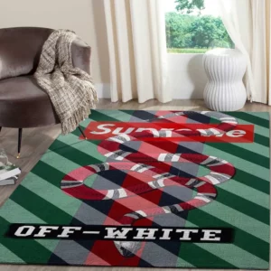 Gucci supreme off-white Rectangle Rug Area Carpet Home Decor Fashion Brand Door Mat Luxury