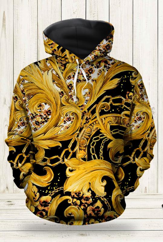 Gianni Versace Gold Type 1103 Luxury Hoodie Fashion Brand Outfit