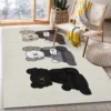 Sitting Kaws Figurines Luxury Fashion Brand Rug Door Mat Area Carpet Home Decor