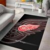 Detroit Red Wingss Nhl Hockey Team Logo Type 7198 Rug Home Decor Living Room Area Carpet