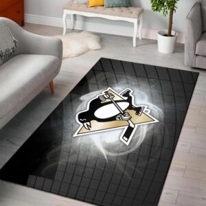 Pittsburgh Penguinss Nhl Hockey Team Logo Type 7213 Rug Living Room Area Carpet Home Decor