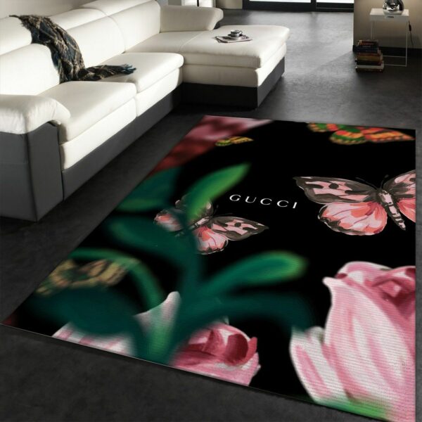 Gucci Butterflies Area Christmas Luxury Fashion Brand Rug Home Decor Door Mat Area Carpet