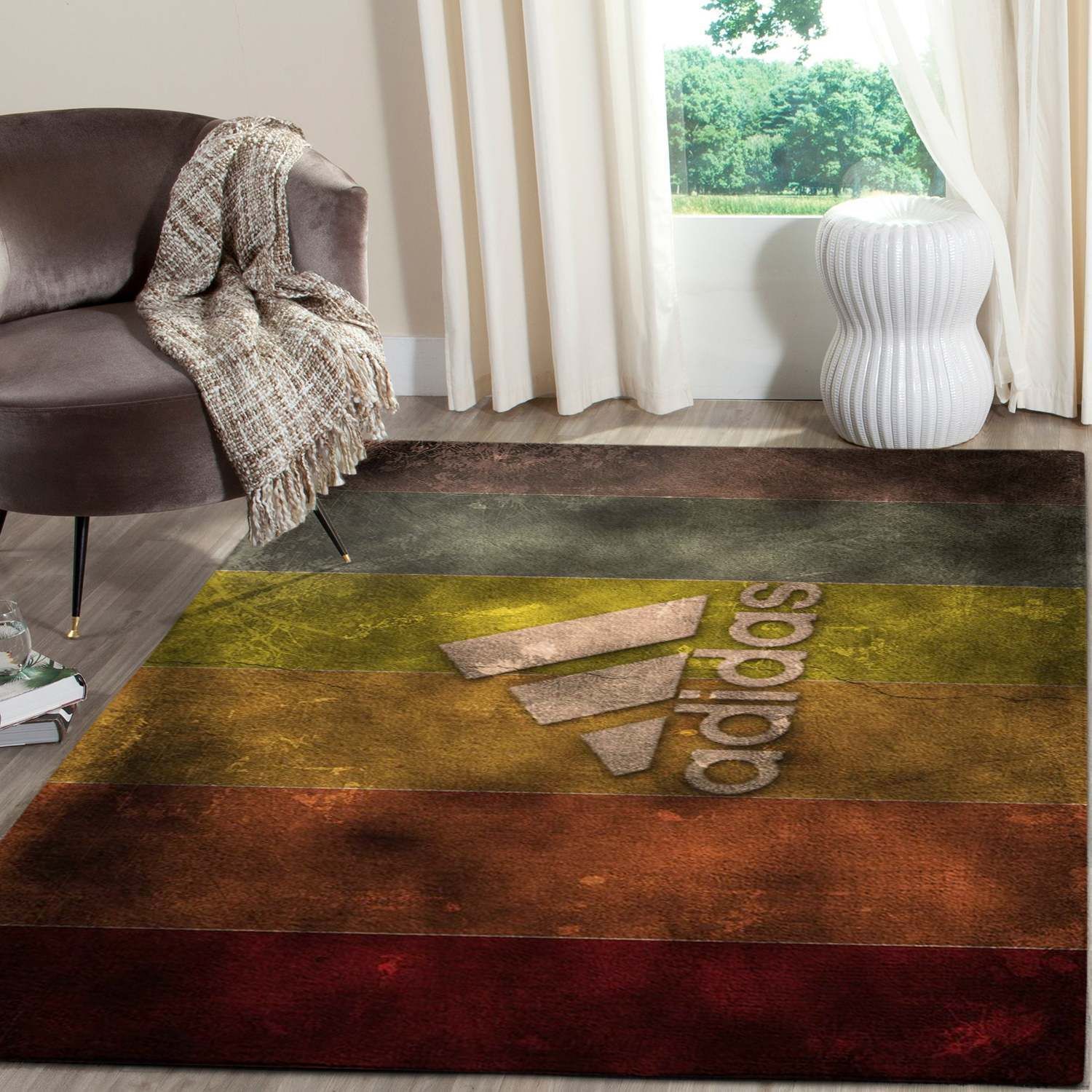 Adidas Area The Luxury Fashion Brand Rug Door Mat Home Decor Area Carpet