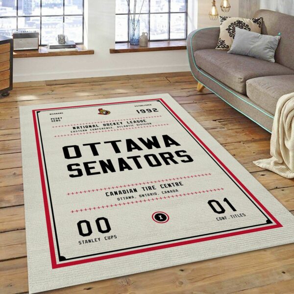 Ottawa Senators Nhl And Type 7860 Rug Living Room Area Carpet Home Decor