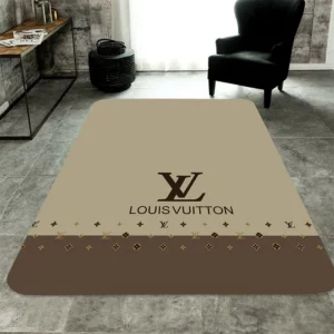 Louis Vuitton Light Grey Luxury Fashion Brand Rug Home Decor Area Carpet Door Mat